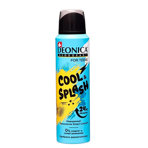DEONICA Дезодорант Cool & Splash FOR TEENS 150.0 дезодорант детский deonica cool spirit ролик 50 мл