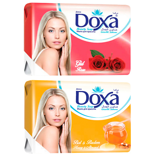 DOXA Мыло туалетное BEAUTY SOAP Мед, Роза 480 doxa мыло твердое beauty soap роза молоко огурец 450
