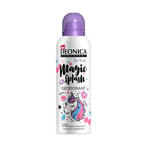 DEONICA Антиперспирант MAGIC SPLASH FOR TEENS 125.0 дезодорант deonica summer fantasy vegan formula спрей 150 мл