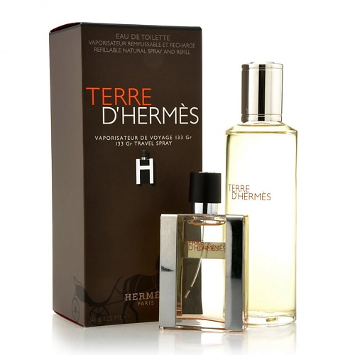 HERMÈS HERMES Туалетная вода Terre D'Hermes + Сменный блок 155 hermès terre d hermès eau de toilette refill 125