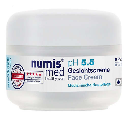 NUMIS MED Крем для лица , pH 5,5 день-ночь для чувствительной кожи с пантенолом 50 vilenta крем для ног foot с пантенолом и витаминами 75
