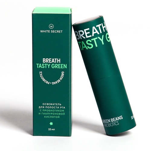 WHITE SECRET Освежитель для полости рта Breath Tasty Green 15 white secret полоски для домашнего отбеливания зубов intenso 1