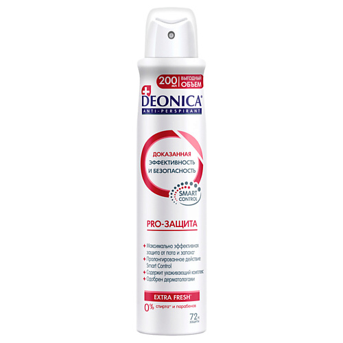 DEONICA Дезодорант женский PRO-Защита 200.0 deonica спрей дезодорант детский cool spirit защищает от запахов до 24 часов 125