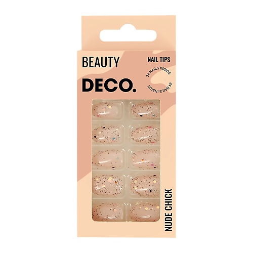 DECO. Набор накладных ногтей NUDE CHICK nouba подарочный набор shine on me kit nude