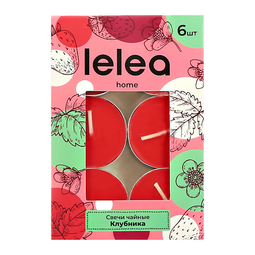 LELEA Свечи ароматические Клубника 6 lelea пакеты с замком застежкой для хранения и замораживания 15 0