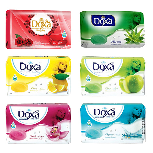 DOXA Набор мыла Микс (Орхидея, Роза, Алоэ Вера, Океан, Яблоко, Лимон) 750 doxa мыло твердое beauty soap роза яблоко 360
