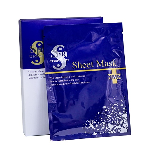 Маска для лица SPA TREATMENT Антивозрастная маска для увлажнения с NMN и пептидами NMN Sheet Mask антивозрастная маска золото wai ora gold spa treatment mask 1