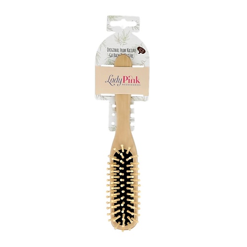 LADY PINK Расческа для волос BASIC деревянная прямоугольная lady pink брашинг для волос basic deep диаметр 75 мм