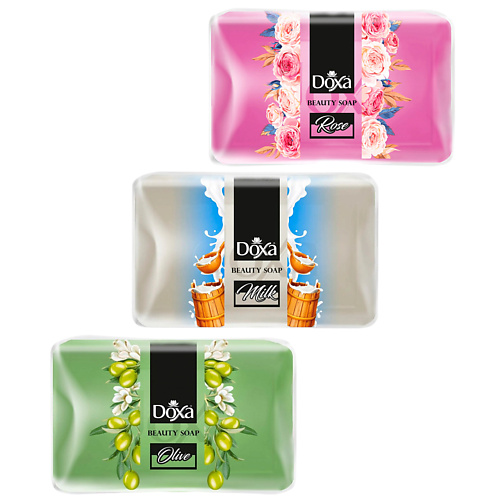 DOXA Мыло твердое BEAUTY SOAP Роза, Молоко, Олива 450 doxa мыло твердое beauty soap роза лимон 600