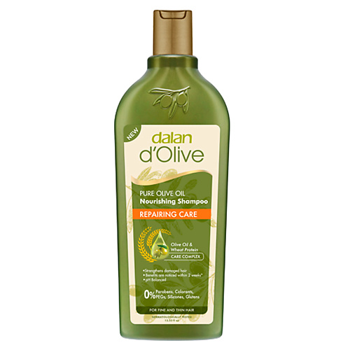 DALAN Шампунь восстановление и питание волос d'Olive 400.0 жидкость для снятия лака восстановление и питание на основе апельсинового сока 110 мл