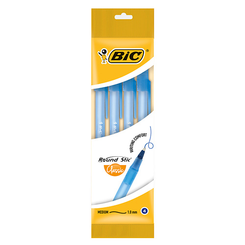 BIC Шариковая ручка синяя ручка шариковая авт синяя rough native 0 5 мм резин грипп erichkrause