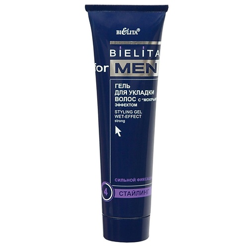 Гель для укладки волос БЕЛИТА Гель для укладки волос с мокрым эффектом сильной фиксации Bielita for Men