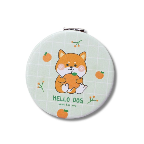 фото Ilikegift зеркало складное "hello dog corgi orange green" с увеличением