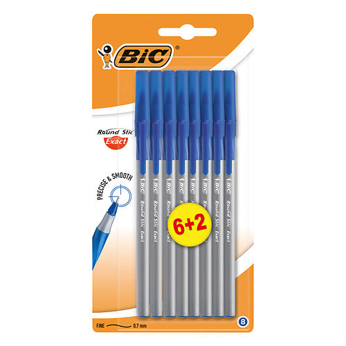 BIC Шариковая ручка для письма ручка шариковая berlingo double синяя 0 7 мм игольчатый стержень