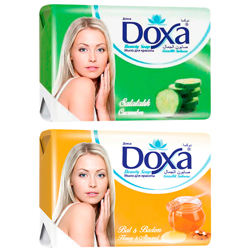 DOXA Мыло туалетное BEAUTY SOAP Мед, Огурец 480 doxa мыло туалетное beauty soap мед огурец 480