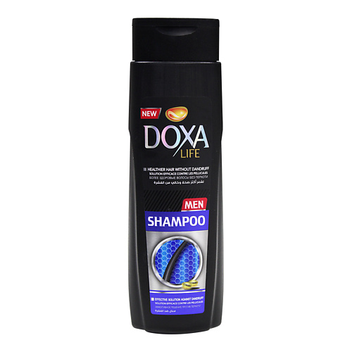 DOXA Шампунь LIFE FOR MEN черный, освежающий уход, против перхоти,600 мл 600 4organic шампунь для волос men power мужской против перхоти 250 0
