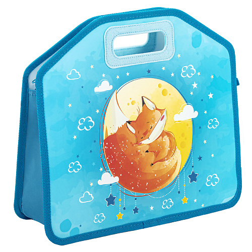 ЮНЛАНДИЯ Папка-сумка Moon fox юнландия папка для труда на молнии fluffy cat