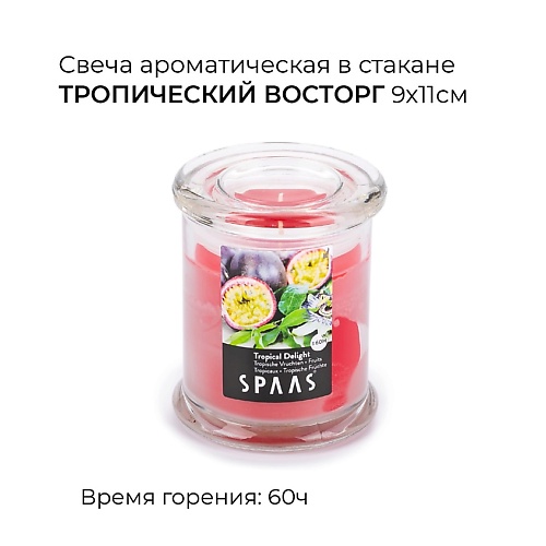 SPAAS Свеча-столбик ароматическая Цветущая магнолия 1 nyashnyash ароматическая свеча малиновый чизкейк 200