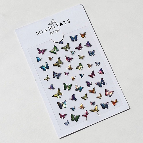 MIAMITATS Наклейки для лица, тела и ногтей Butterfly miamitats кристаллы на клейком слое crystal butterfly in the cloud
