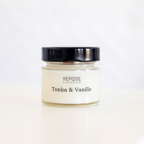 REPOSE FLAVOUR Свеча ароматическая Tonka & Vanilla/ Тонка и Ваниль 100 bolsius свеча в стекле ароматическая sensilight ваниль 270