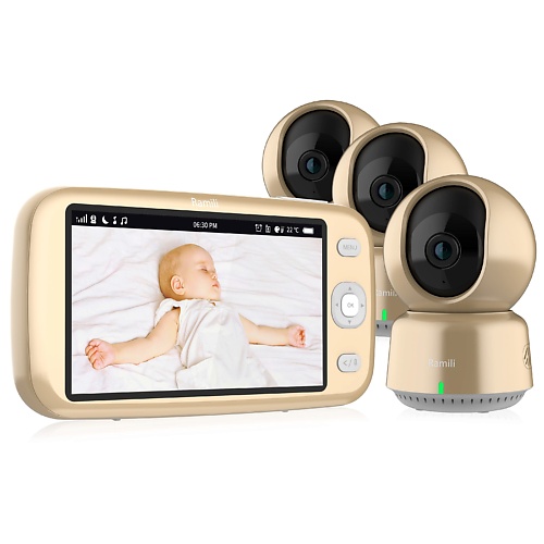 RAMILI Видеоняня RV1600X3 (3 камеры в комплекте) ramili видеоняня ramili baby rv100c