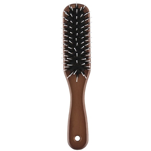 LADY PINK Щетка для волос BASIC массажная с деревянной ручкой прямоугольная педикюрная терка tagger с деревянной ручкой и покрытием