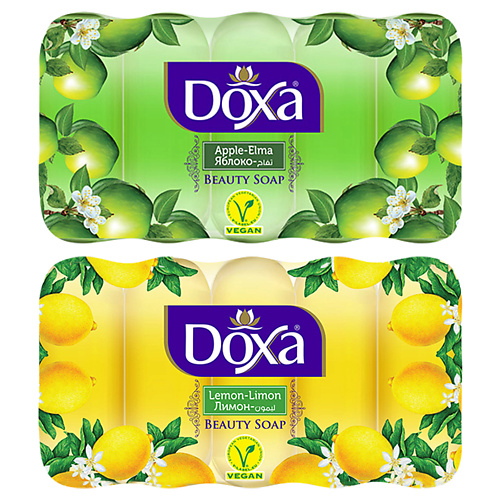 DOXA Мыло твердое BEAUTY SOAP Яблоко, Лимон 600 doxa мыло туалетное beauty soap орхидея океан 600