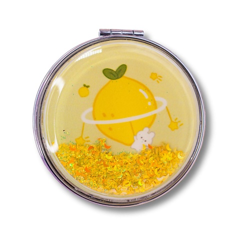 фото Ilikegift зеркало складное "fuit lemon yellow" с увеличением
