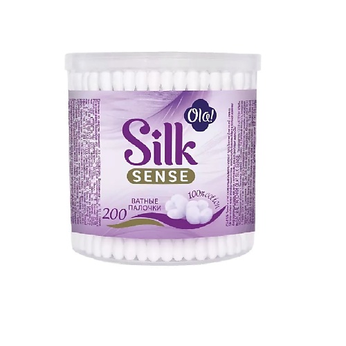 OLA! Silk Sense Ватные палочки в круглой банке 200 ватные палочки soft care 200 шт в стакане 2323356