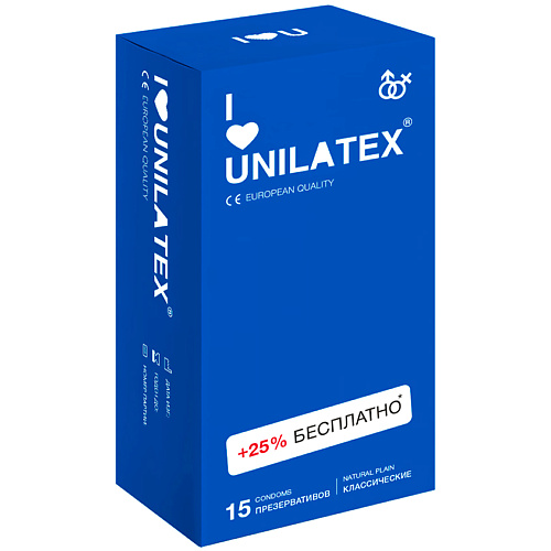 UNILATEX Презервативы Natural Plain 15.0 unilatex презервативы extra strong 3 0