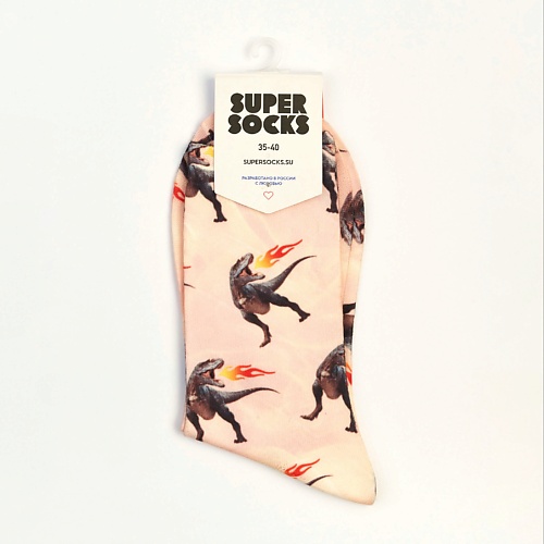 SUPER SOCKS Носки Print Огнезавр super socks носки the notorious b i g паттерн