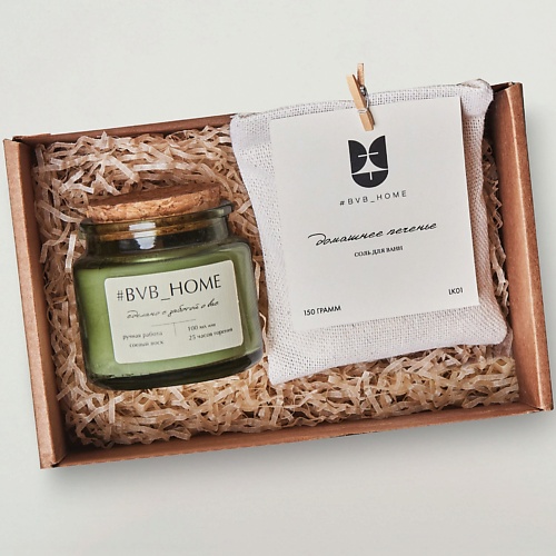 #BVB_HOME Ароматическая свеча в подарочном наборе - Новогодняя ёлка savonry свеча ароматическая соевая юдзу 200
