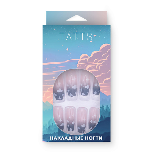 Накладные ногти TATTS Накладные ногти (24 типсы + клеевые стикеры + пилочка)