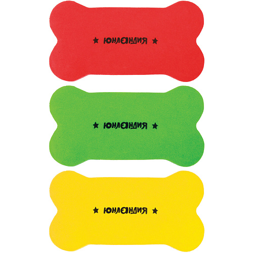 ЮНЛАНДИЯ Стиратели магнитные для магнитно-маркерной доски Косточка 3 кнопки магнитные пришивные d 14 мм 6 шт белый матовый