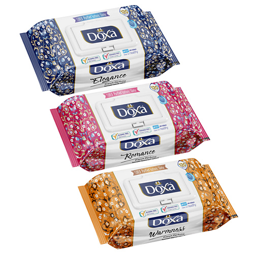 DOXA Влажные салфетки с клапаном, ароматизированные 360 прокладки naturella ultra camomile maxi quatro ароматизированные 2 упаковки по 32 шт