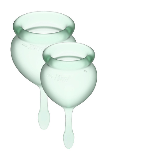 SATISFYER Менструальные чаши Feel Good satisfyer вибровкладка в трусики с вагинальным и анальным отростком top secret
