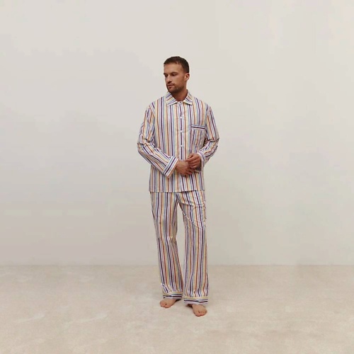 PRIMROSE Мужская пижама Robbie брюки принтованные с поясом на резинке