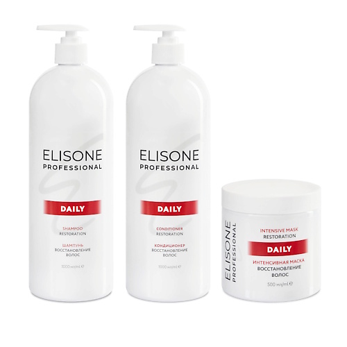 ELISONE PROFESSIONAL Косметический набор DAILY восстановление волос elisone professional molecular шампунь для волос микровосстановление 300