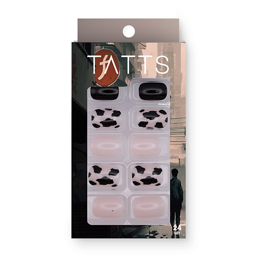 TATTS Накладные ногти (24 типсы + клеевые стикеры + набор для маникюра) набор инструментов для маникюра и педикюра dykemann nagelset fl 8 gray brown