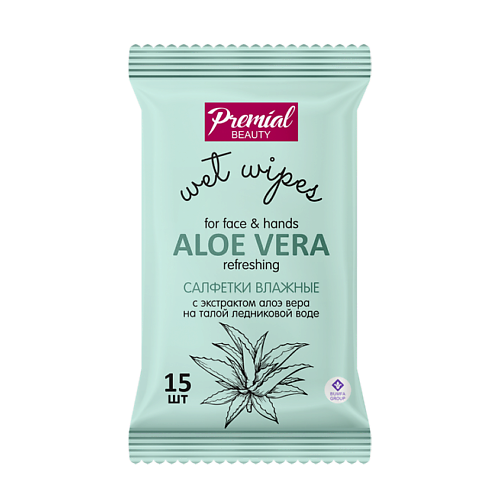 PREMIAL Vita active Салфетки влажные освежающие с экстрактом алоэ 15.0 relux салфетки влажные освежающие кокос 15 0