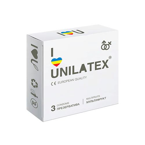 UNILATEX Презервативы Multifruits 3.0 arlette презервативы arlette 12 xxl увеличенные 12