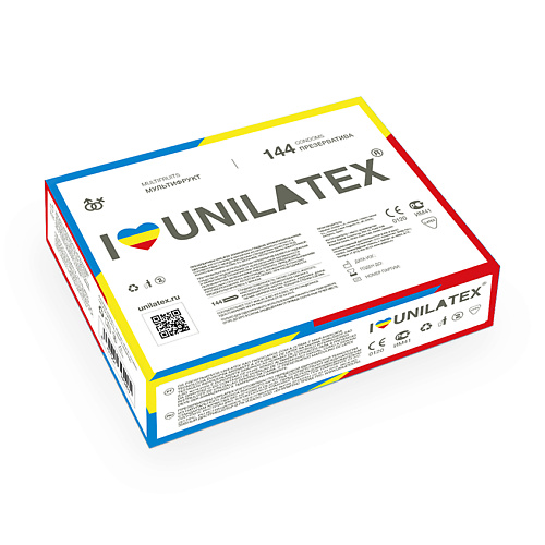 UNILATEX Презервативы Multifruits 144.0 vizit презервативы ребристые со смазкой 12