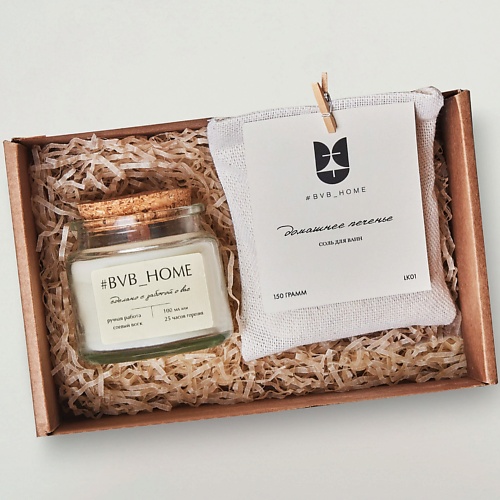 #BVB_HOME Ароматическая свеча в подарочном наборе - Домик Санты bloomcandles ru свеча соевая ароматическая дубовый мох и янтарь 200