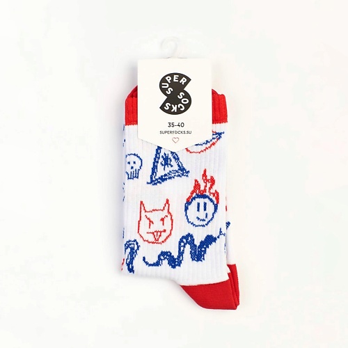 SUPER SOCKS Носки Каракули super socks носки супер дура