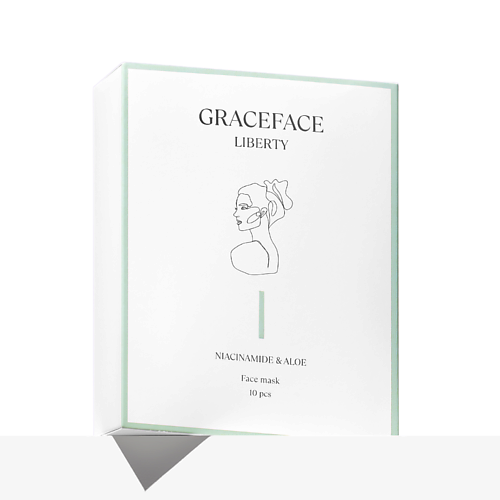 GRACE FACE Набор увлажняющих тканевых масок для лица с ниацинамидом и экстрактом алоэ набор бумажных наклеек meshu grace 5 шт