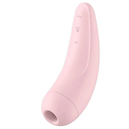 SATISFYER Клиторальный стимулятор с вибрацией Satisfyer Curvy 2+, розовый satisfyer клиторальный стимулятор vulva lover 2