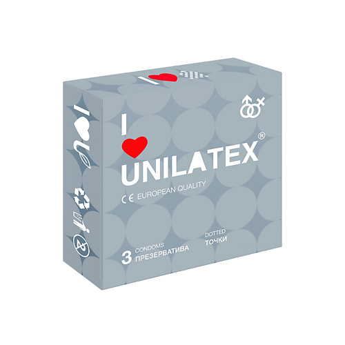 UNILATEX Презервативы Dotted 3.0 duett презервативы ribbed с кольцевым рифлением 30