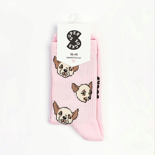 SUPER SOCKS Носки Чихуахуа паттерн super socks носки розовый