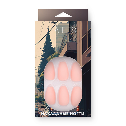 TATTS Накладные ногти (24 типсы + клеевые стикеры + пилочка) стикеры петербург 2