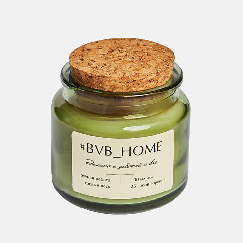 #BVB_HOME Ароматическая свеча с деревянным фитилем - Апельсиновая цедра и специи 100 home interiors свечи чайные аромат ваниль в наборе